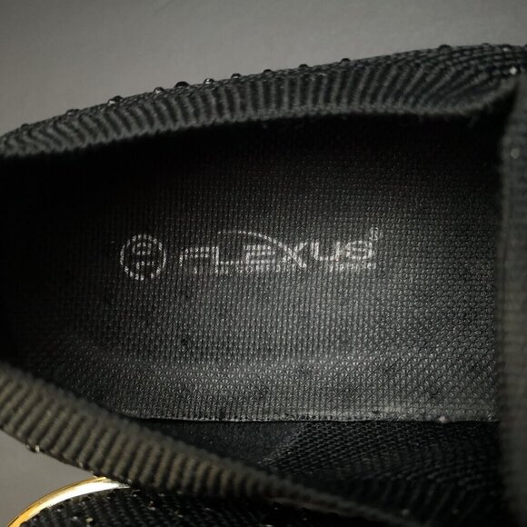 Flexus Ladies Size 41 (approximate 9.5-10 US) Black Wedge Heel Casual Shoes - Picture 4 of 8